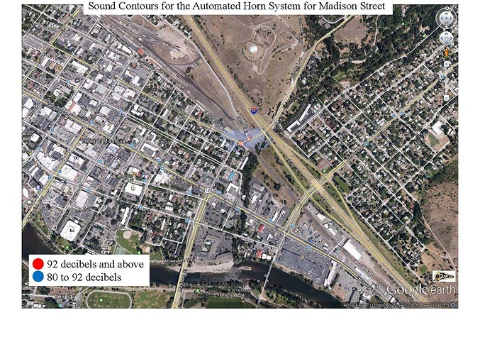 Automated Horn System graphic with new decibel level impact